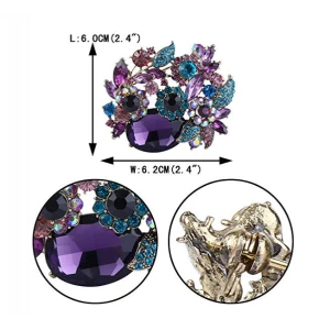 Rhinestone Crystal Party Flower Leaf Vine Brooch Fashion Jewelry for Wemen Brooch  Cloths Adornment