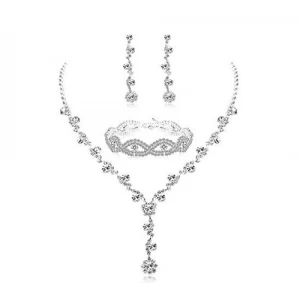 Китай Rhinestone Jewelry Sets for Women Necklace and Earring set with Crystal Bracelet Manufacturer China производителя