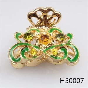 Çin Rhinestone hairstyles flower turquoise for wedding hair accessories H50007 üretici firma