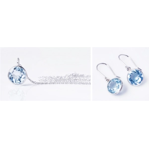 S925 Topaz Stone Jewelry Set Manufacturer Necklace Bracelet Earring Jewelry Set Wholesale China