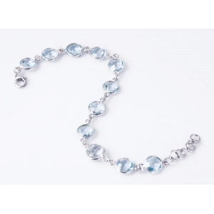 S925 Topaz Stone Jewelry Set Manufacturer Necklace Bracelet Earring Jewelry Set Wholesale China