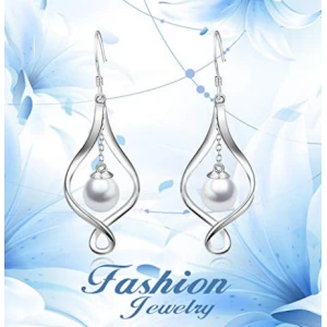 Silver Pearl Dangle Earrings 925 Sterling Silver Celtic Knot  Earrings Supplier in China