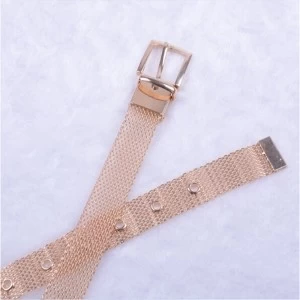 China Silver plated mens sports waistband metal mesh waist belt BT60038 manufacturer