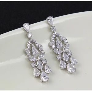 The latest designs crystal pendant crystal cubic zircon jewelry sets for women