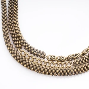 Three Layers Ball Chains Chunky Necklace