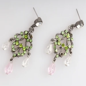 Turkish daily wear 2014 fashion crystal earrings designs E30079