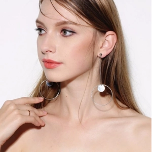 Wholesale Fashion Big Circle Dangle Earrings Hoop earring for Grils Party