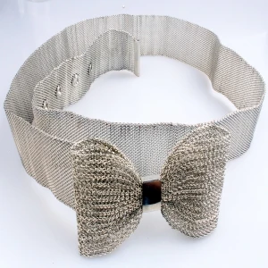 Wide wire silver handmade tie sash sex fashion belt BT60061