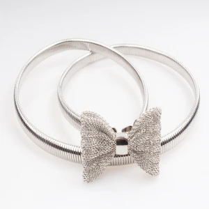 Wire tie silver brass metal guangzhou sash belt BT60068