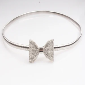 Wire tie silver brass metal guangzhou sash belt BT60068