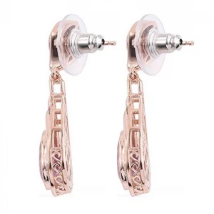 المرأة 18 ك روز الذهب نحاس أقراط الصانع الصين