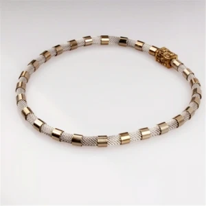 Women Necklace,Rose Gold Charm Copper Pipe Rhodium Net Chain Necklace