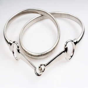 Women and mens gold silver chain metal coat buckle waist belt BT60072