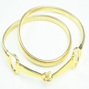 Women and mens gold silver chain metal coat buckle waist belt BT60072
