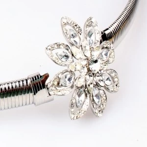 China Young girl s fashion silver metal brass handmade flower belt BT60063 manufacturer