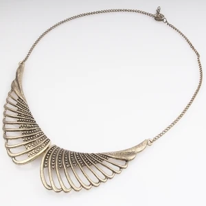 antique choker necklace metal casting angel s wing necklaces