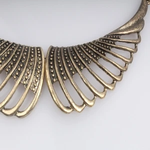 antique choker necklace metal casting angel s wing necklaces