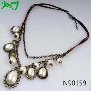 Китай best friend heart korean pearl charm chains necklace N90159 производителя