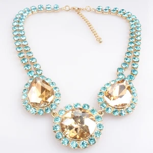 big colorful crystal sex charmed diamond necklace N90095