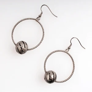 big hoop football barbell piercing earrings E30013