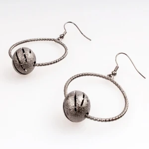 big hoop football barbell piercing earrings E30013