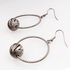 big hoop football barbell piercing earrings E30013