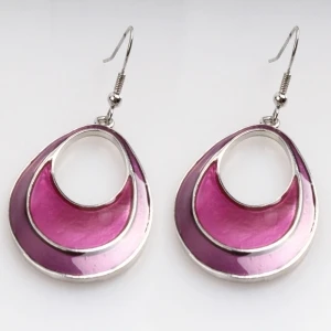 big jhumka ethnic colorful teardrop hanging earrings E30075