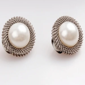 big twisted wire latest design of pearl earrings E30039
