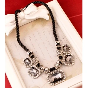 braided rope color crystal sex charmed choker necklace TBN007