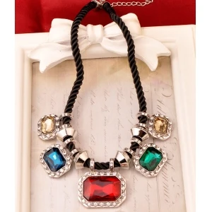 braided rope color crystal sex charmed choker necklace TBN007
