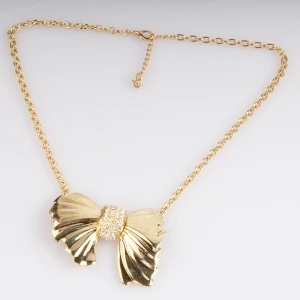 cheap butterfly ties chains gold statement necklace N90348