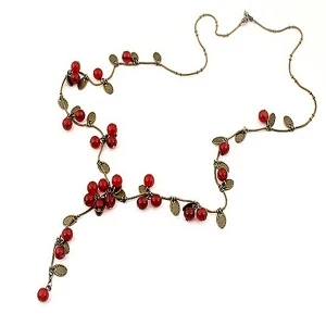 cheap latest design lariat gold coin beads necklace N90094