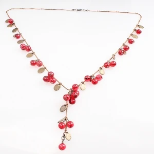 cheap latest design lariat gold coin beads necklace N90094