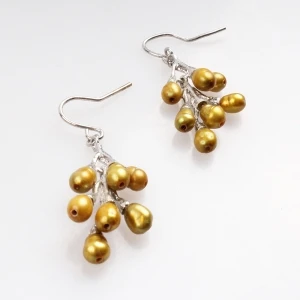 New 2017 Trendy Created Long Drop Fashion Dangle Pearl Earrings for Women