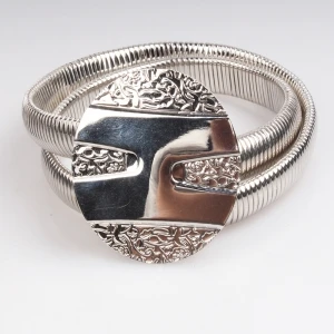 cheap silver mens metal plate tattoo waist belt BT60014