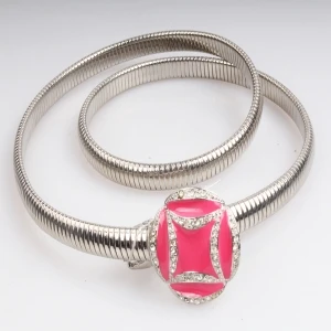 color change rhinestone adjustable chain Chinese coin belt BT60024