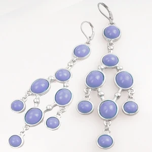 colorful animal shaped resin diamond drop piercing earrings