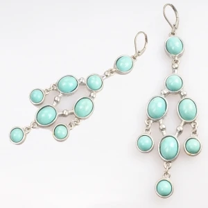 colorful animal shaped resin diamond drop piercing earrings