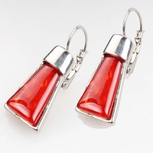 colorful plating silver english lock piercing earrings E30052