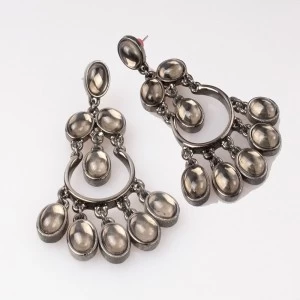 Cina costume ears and tail fashion design hanging moonstone earrings produttore