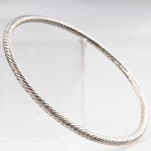 cute girls sex bangle spiral silver thin bracelet B10151