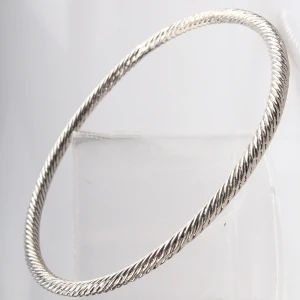 cute girls sex bangle spiral silver thin bracelet B10151