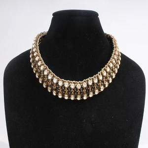 diamond crystal fashion jewelry choker necklace N90073