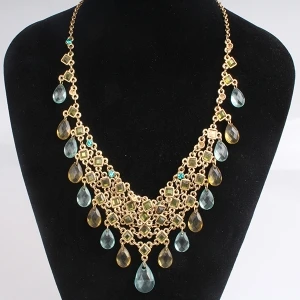 diamond tennis water drop free seed bead necklace N90090