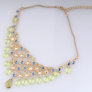 diamond tennis water drop free seed bead necklace N90090