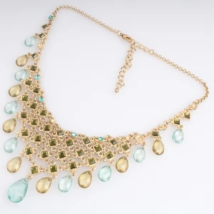 diamond tennis water drop free seed bead necklace N90090