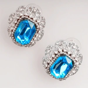 ebay gold crystal wholesale clip earrings E30037