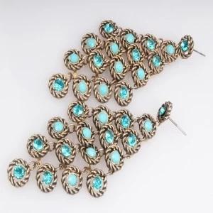 China emerald green crystal chandelier peacock tail earrings E30001 fabricante