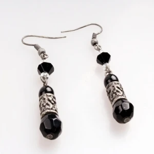 ethnic metal hipanema beaded jhumka piercing earrings E30035