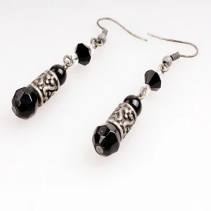 ethnic metal hipanema beaded jhumka piercing earrings E30035